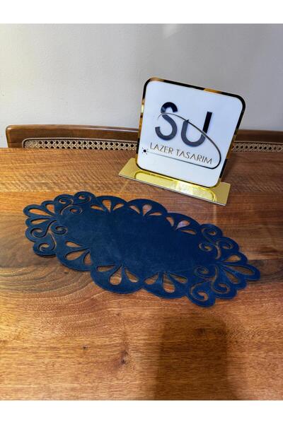 EHA LAZER Μπλε βελούδινη χαρτοπετσέτα σερβιρίσματος με κομψή υφή