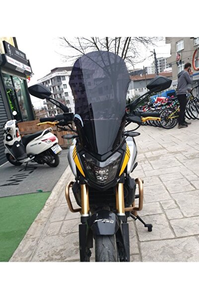 MOTOCAM Bajaj Dominar 250 Ön Cam 2017-2026 Model 58cm Siyah Renkli 4mm