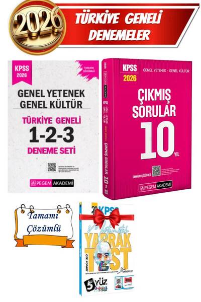 Pegem Akademi Yayıncılık 2026 Pegem GYGK Türkiye Geneli Denemeler+GYGK Çıkmış...