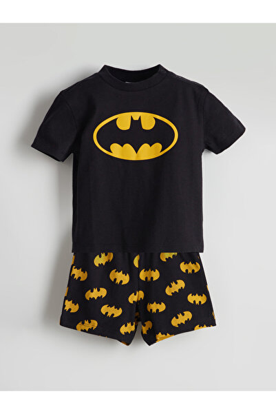 LC Waikiki Set de pantaloni scurți pentru bebeluși băieți cu imprimeu Batman