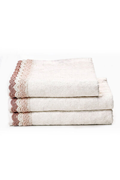 Doqu Home Σετ πετσετών προσώπου Boho Chic Spring 50x90 Esella με δαντέλα/μπορ...