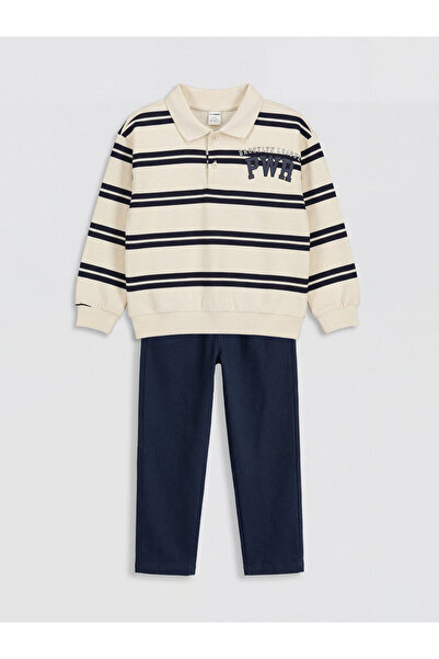 LC Waikiki Striped Boys' T-Shirt and Pants