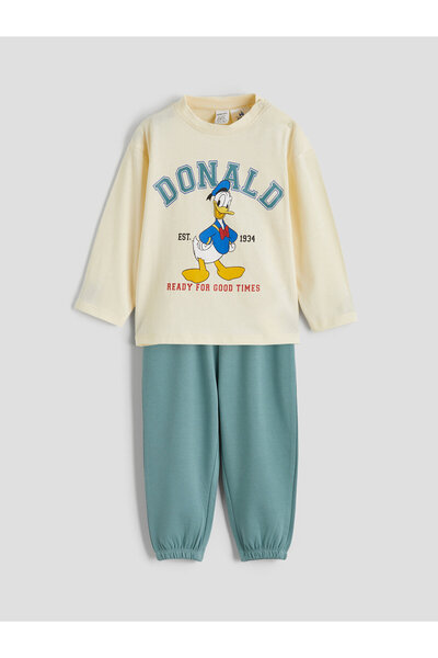 LC Waikiki Set tricou și pantaloni de trening pentru băieței, cu imprimeu Don...
