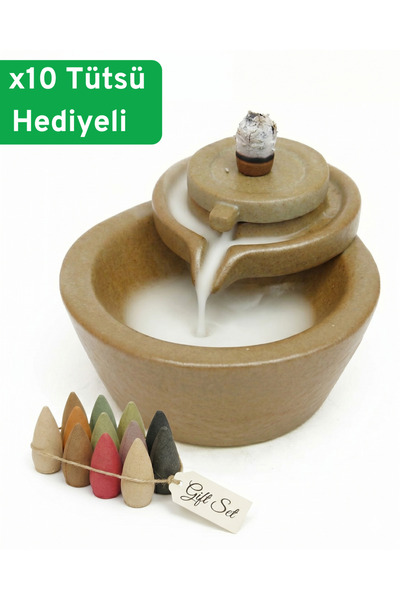 MyReal Şelale Görünümlü Geri Akış Tütsülük ve 10'lu Hediye Seti