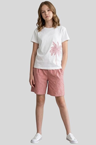 ww waka waka kids store Σετ κοριτσίστικο σορτς και μπλουζάκι με σχέδιο φοίνικα
