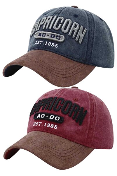 Uniquetrenders Unisex Vintage CAPRICORN Κεντημένο Ρυθμιζόμενο Καπέλο Μπέιζμπο...