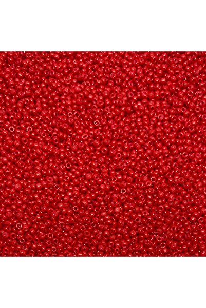 Bi hızlı 11/0 Cam Kum Boncuk Çekoslovakya Boncuğu 2 mm 40 gram Kırmızı