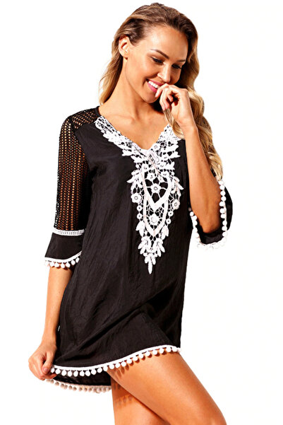 EFAYN.RO Dress-type pareo for the beach or street, with lace at the neckline,...