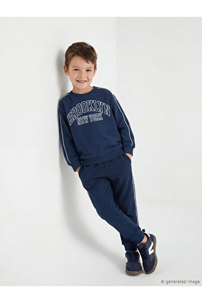 LC Waikiki Brooklyn Print Tracksuit Set for Boys