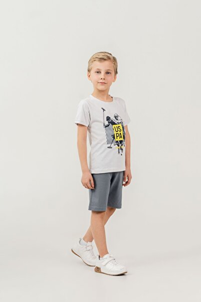 U.S. Polo Assn. U.S. Polo Assn Boys' Gray Bermuda Set