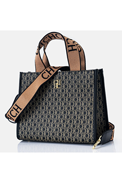 Carolina Herrera CHCH Embossed Letter Commuter Bag A Large-Capacity Tote That...