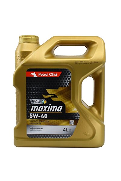 Petrol Ofisi Maxima 5W-40 4 λίτρα Λάδι κινητήρα για βενζίνη πολλαπλών σημείων...