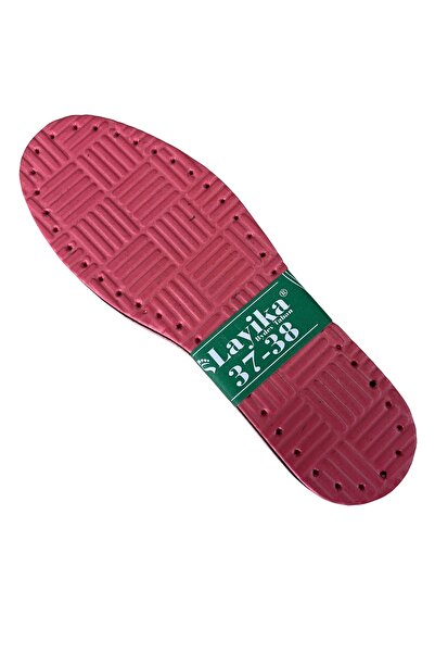 Kent Pazarı Mercan Renk 2 Katmanlı Kalın Terlik Bot Patik Tabanı (1 ÇİFT) 10 mm