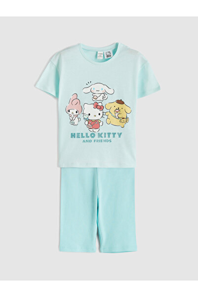 LC Waikiki Κοριτσίστικο Σετ με Μπλουζάκι με στάμπα Hello Kitty και Κολάν