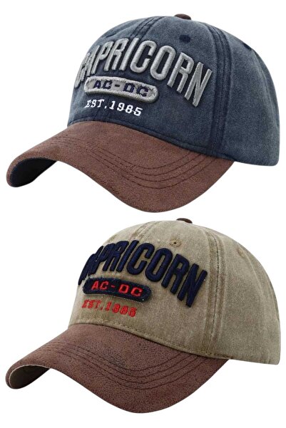 Uniquetrenders Unisex Vintage CAPRICORN Κεντημένο Ρυθμιζόμενο Καπέλο Μπέιζμπο...