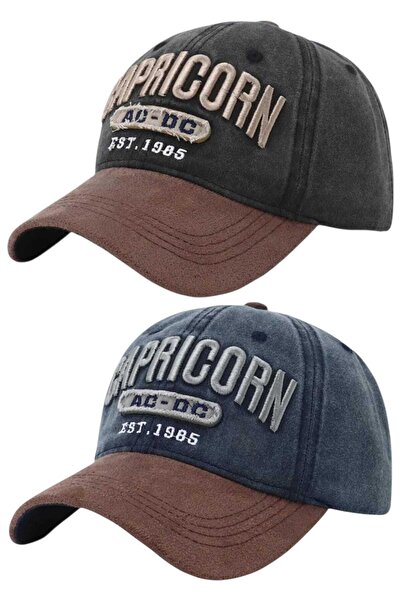 Uniquetrenders Unisex Vintage CAPRICORN Κεντημένο Ρυθμιζόμενο Καπέλο Μπέιζμπο...