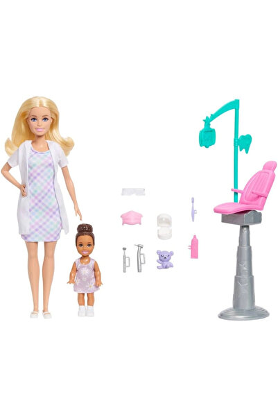 Mattel BARBIE Kariyer Bebekleri - Diş Hekimi Oyun Seti - JMK14