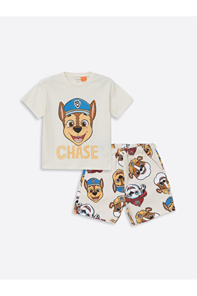 LC Waikiki Set 2 piese pentru bebeluși băieți: Tricou cu guler rotund și impr...