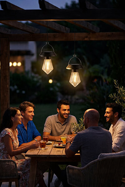Eq deco Dekoratif Solar Lamba Üçgen İkili Set