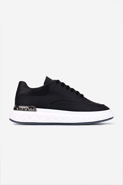 Valmenti Erkek Hakiki Deri Siyah Sneakers & Spor Ayakkabı