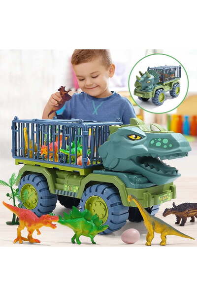 oemco Jetcloudlive Φορτηγό Παιχνίδι, Φορτηγό Μεταφοράς Δεινοσαύρων με Παιχνίδ...