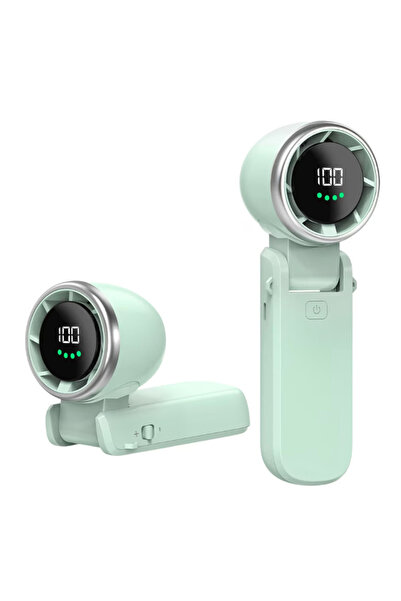 LILY Mini ventilator premium cu 6 trepte de viteză, afișaj LED portabil, alim...