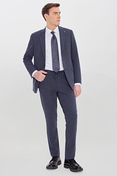 ALTINYILDIZ CLASSICS Ανδρικό κοστούμι σε σκούρο μπλε χρώμα, εξαιρετικά λεπτή ...