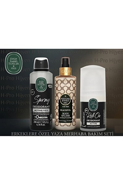 Eyüp Sabri Tuncer EST Erkek Bakım Seti - Peaceful Body Splash 250 ml + Active...