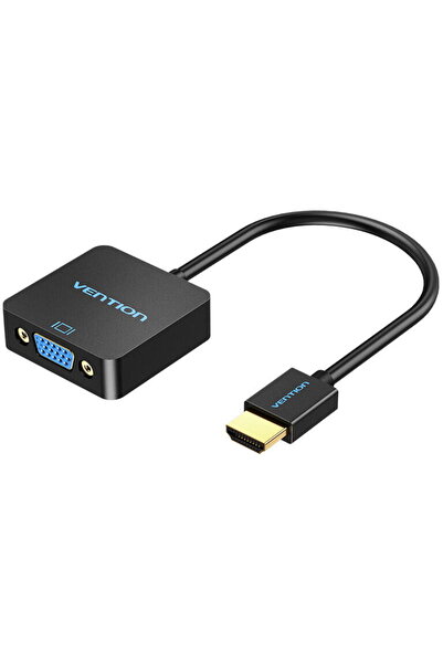 Vention ACPBB, HDMI male - VGA male, 0.15 m, Negru
