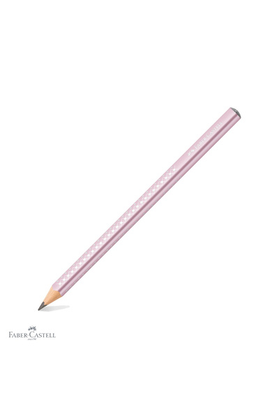 Faber Castell Creion de grafit jumbo Faber-Castell Sparkle Rose, mină triungh...