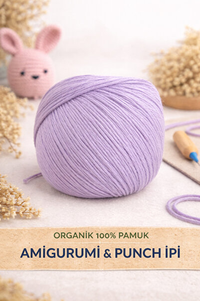 HERALDİS %100 Organik Pamuk Amigurumi & Punch İpi – Yumuşak Dokulu El Örgü İp...