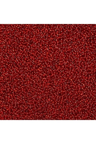Bi hızlı 11/0 Cam Kum Boncuk Çekoslovakya Boncuğu 2 mm 40 gram Şeffaf Kırmızı