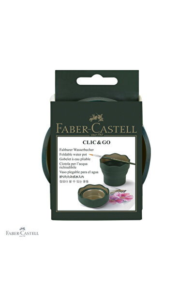 Faber Castell Cutie de apă Click-Go Faber-Castell, design ergonomic cu margin...