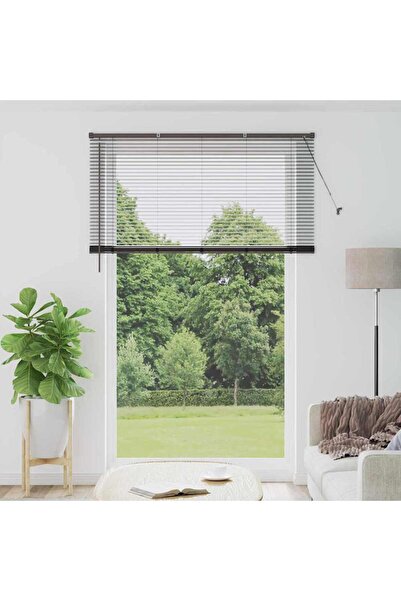 vidaxl Βενετσιάνικες Ρόδες Μαύρο 220x150εκ Αλουμίνιο