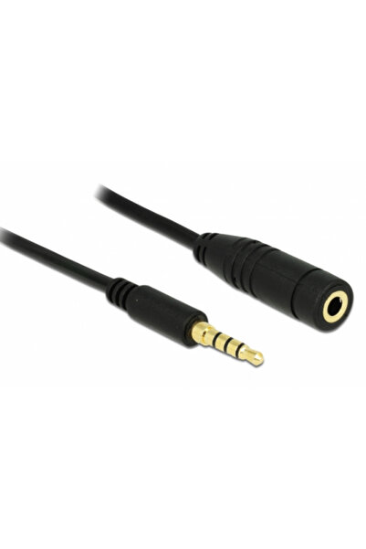 DELOCK 84666 3.5mm jack male - 3.5mm jack female 1m Negru