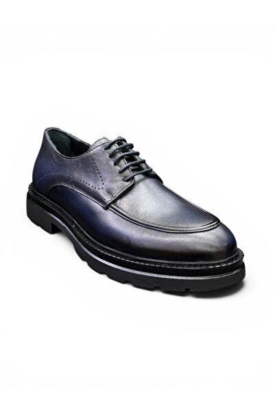 İYİSİNDEN SHOES حذاء كلاسيكي رجالي من الجلد الطبيعي بنعل سميك وأربطة للموسم ا...