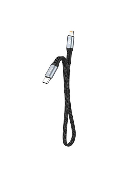 DUDAO Cablu USB-C la Lightning 20W PD 0.23m (Negru)
