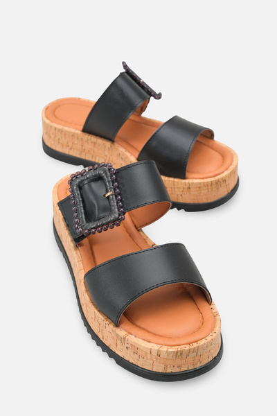 Solo Bag Γυναικείες παντόφλες με διπλή ρίγα, χοντρή σόλα, κομψές, άνετες και ...