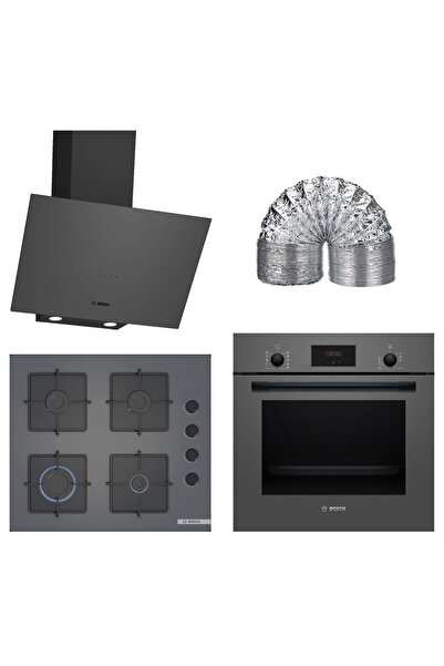 Bosch Gri 3 Lü Ankastre Set ( HBF512BH1T - POP6C9P31O - DWK64PJ70T ) - Baca B...