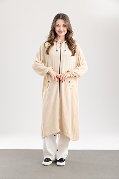 TUĞBA ERGÜL Γυναικείο καπέλο με κουκούλα και λεπτομέρεια με φερμουάρ