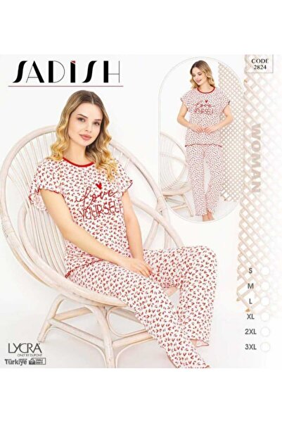 trendgiyimm Women's Kisakol Combed Cotton Pajama Set
