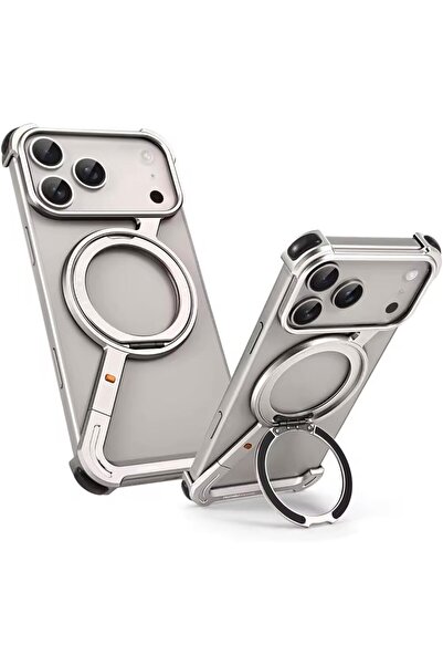 Generic AASHZ Frameless Metal Phone Case for iPhone 17 Pro Max with Stand 360...