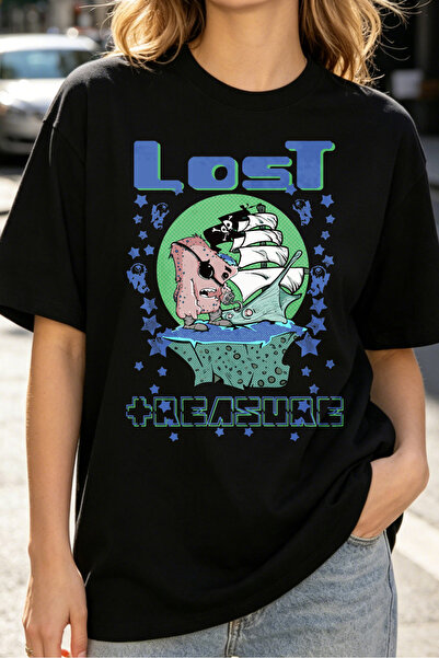 Arabest Womens T Shirts Lost Treasure Pirate Sponge Cartoon Design Casual Style