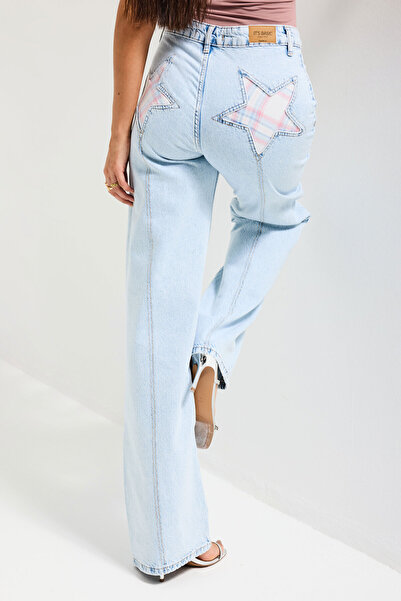 it's basic Γυναικείο τζιν Ice 4s6-3 Straight Fit με λεπτομέρεια Pocket Star κ...