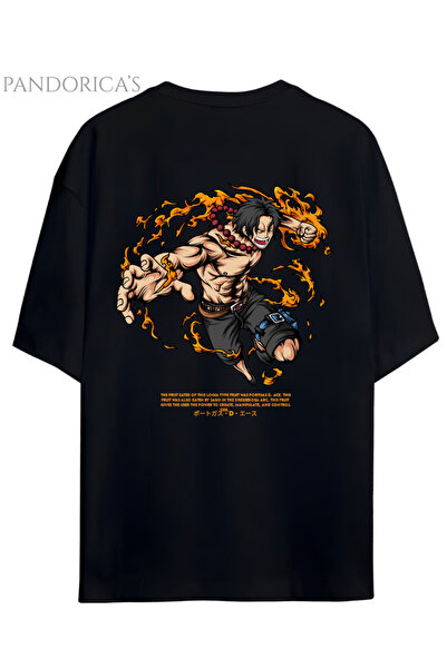 Grafftee Clothing ONE PIECE ÖZEL TASARIM SERİSİ "ACE" SIRT BASKILI YAZILI UNI...