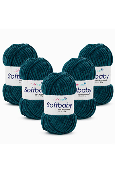 Ladylana SoftBaby (Βελούδινο) Νήμα για πλέξιμο στο χέρι (5 νήματα) 534 ΜΠΛΕ Π...