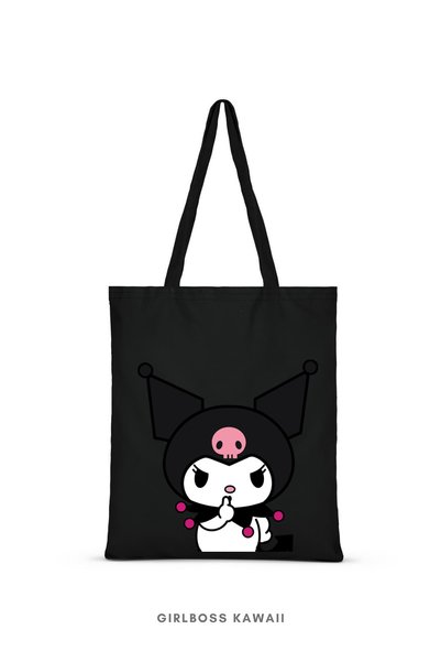 Girlboss Kawaii Kuromi Shoulder Bag, Black