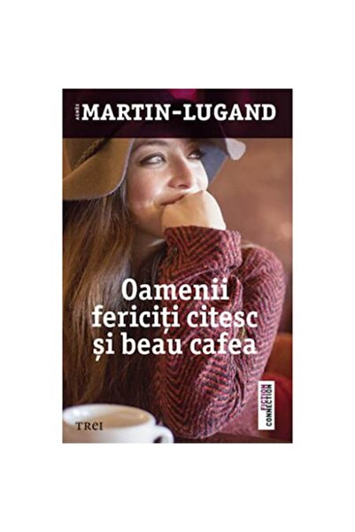 Trei Ευτυχισμένοι άνθρωποι διαβάζουν και πίνουν καφέ