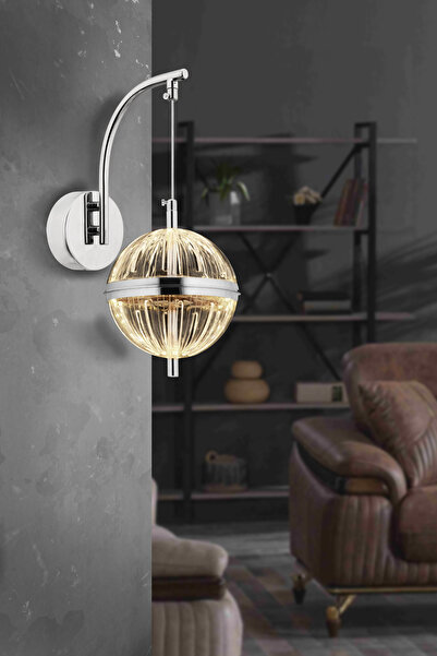 Luxira Aydınlatma Kürye Aplik Tekli Gümüş 3 Renk Led Modern Ledli Aplik