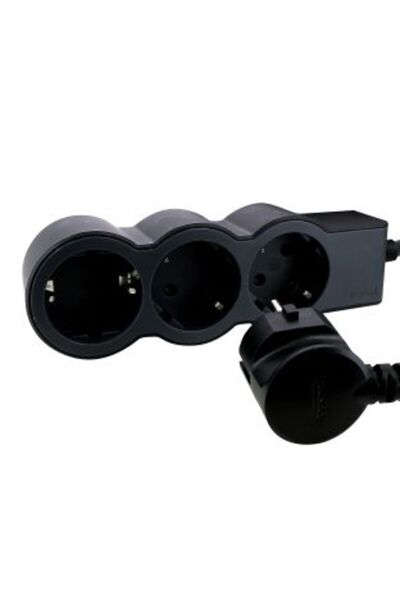 Legrand GRUP PRİZLER,16 A,3680W,3 ÇIKIŞLI, 3 X 1,5 mm2 KESİTLİ 3MT KABLO, SİY...